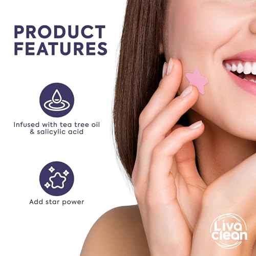 LivaClean 720 CT (3 Pack of 240) Superstar Pimple Patch for Face - Salicylic Acid & Tea Tree, Hydrocolloid Acne Patch, Pimple Patches Star Cute Zit Patches - 3 Sizes