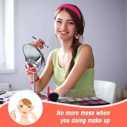 Hotop 20 Pcs Sport Stretchy Headbands for Girls Women Non Slip Soft Fabric Elastic Headband Bulk for Yoga DIY Team Gifts