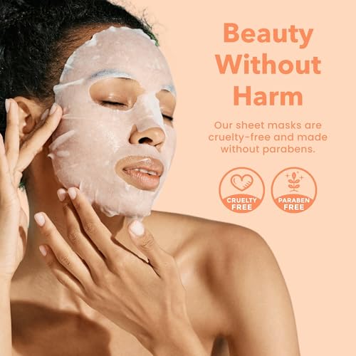 Patchology Exfoliate Mate Face Mask - Exfoliating Facial Sheet Masks w/Papaya & Lactic Acid Serum, Removes Dead Skins & Unclogs Pores for Smooth & Brighter Skin - Ultimate Skincare Solution (4 Count)