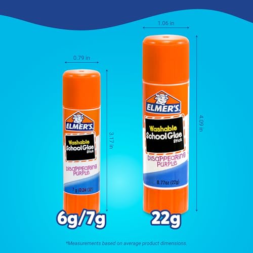 Elmer's Disappearing Purple School Glue Sticks - 30 Count