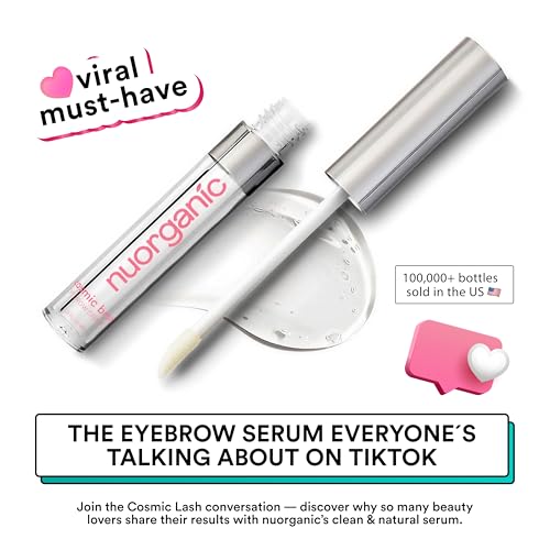NuOrganic Cosmic Brow Serum for Fuller Brows - 8ml Natural & Vegan