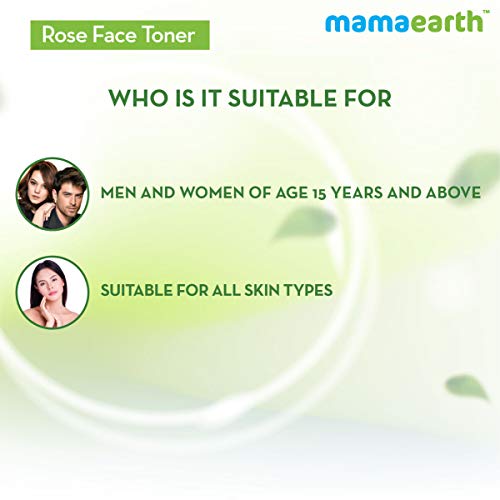 Mamaearth Rose Water Toner with Witch Hazel & Cucumber | Gentle Daily Skin Toner | Alcohol-Free | All Skin Types | 200ml