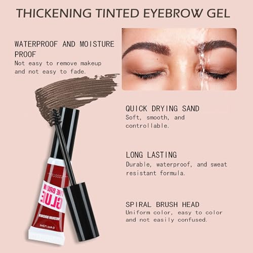 Waterproof Eyebrow Gel Set - 2pc Clear & Tinted Brow Kit