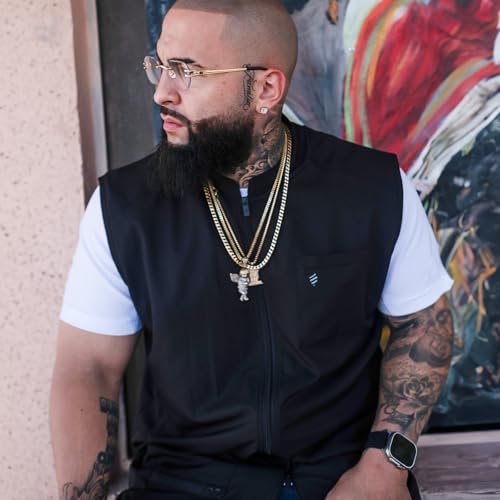 Barber Strong Men's Hair Repellent Vest with Mesh Panels