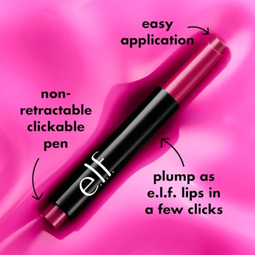 e.l.f. Pout Clout Lip Plumping Pen, Nourishing Lip Balm For Sheer Color & Shine, Plumps & Moisturizes, Vegan & Cruelty-Free, Bust A Mauve