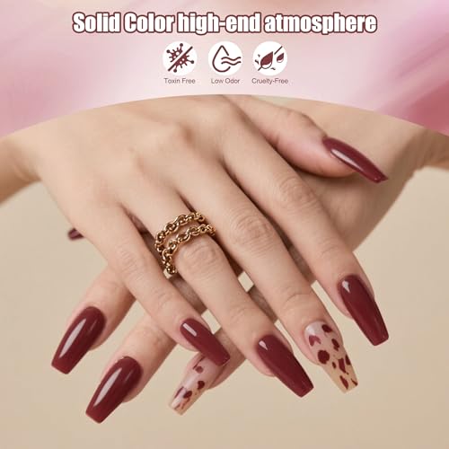 Artdone Solid Nude Gel Nail Polish Set - 6 Long-Lasting UV/LED Colors, Soak Off Manicure Kit, Matte & Gloss Finish, Home Salon Use