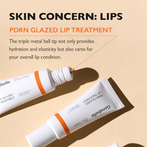 Genabelle PDRN Glazed Lip Treatment ? Hydrating & Plumping Lip Balm with PDRN & Peptides for Soft, Glossy Lips ? Intensive Lip Repair & Moisture Lock- 0.33 fl oz
