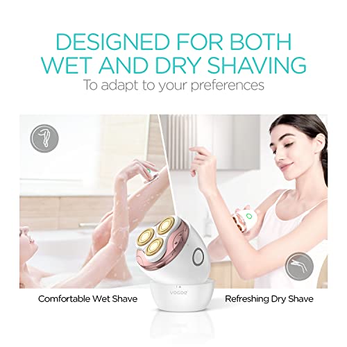 Women’s Electric Shaver 3D Floating Blade Rotary Razor - White ES300