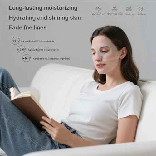 5 Pack Deep Collagen Face Mask, Bio-Collagen Korean Overnight Hydrogel Mask, Anti Wrinkle Firming Lifting Korean Collagen Films for Improve Skin Elasticity, Firming And Moisturizing