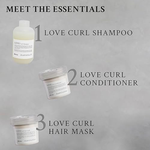 Davines LOVE Curl Shampoo, Enhancing Volume Taming Gentle Formula for Wavy and Curly Hair - Softens, Hydrates, and Boosts Curl Elasticity with Almond Extract, Travel Size, 2.54 Fl Oz