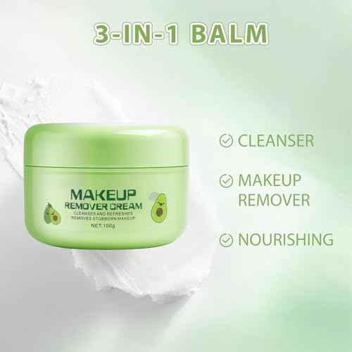 Makeup Remover Cleansing Balm,Deep Clear Makeup Cleansing Balm,Professional Remover for SFX, Face Paint & Glitter, Natural Gentle Moist Cleanser Cream for Face Body,3.38OZ