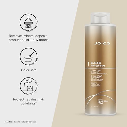 Joico K-PAK Daily Clarifying Shampoo to Remove Chlorine & Buildup | For Damaged Hair | Repair & Prevent Breakage | Boost Shine | With Keratin & Guajava Fruit Extract