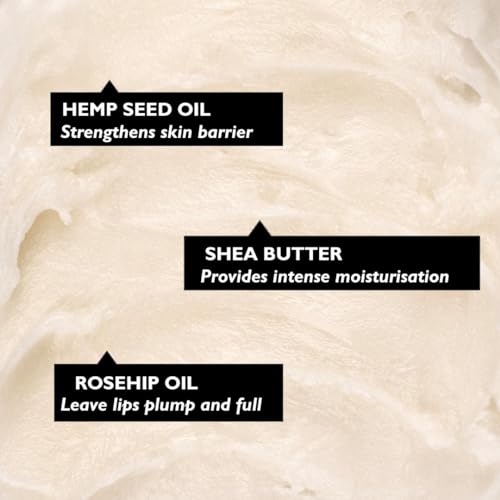 UpCircle Lip Balm with Hemp Seed Oil + Shea Butter 15ml ? Hydrating + Plumping ? Rosehip + Grapefruit Oil To Soothe Dry Lips - Natural, Vegan + Cruelty-Free