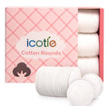 ICOTLE 100% Cotton Round Pads - 210 Soft, Lint-Free Makeup Remover
