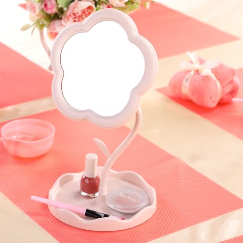 8 Pcs Flower Shaped Mirror Spa Party Makeup Mirror Sleepover Party Favor for Spa Sleepover Slumber Birthday