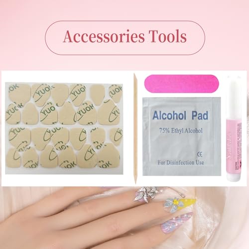 Press on Nails Handmade Nails 10Pcs Oil Painting Style Hand-painted Van Gogh Starry Night Manual Press on Nails for Women Party Holiday Photo 40mm Long Size S