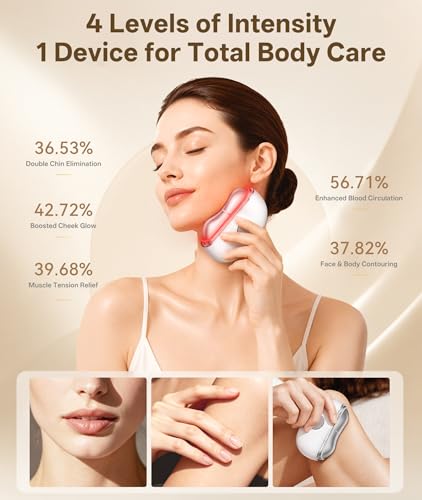 Dopsikn 7-in-1 Red Light Gua Sha Facial Massager with Hot & Cold