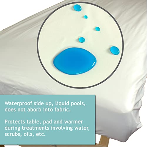 Body Linen Waterproof Massage Table Cover - Reusable PUL Fitted Sheet