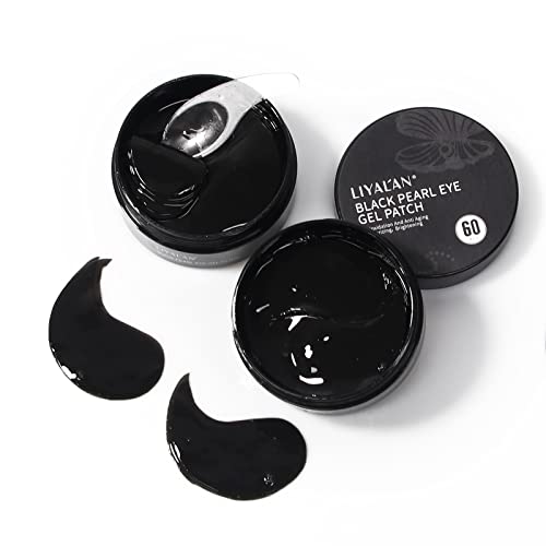 LIYALAN Blackpearl Under Eye Patches for Dark Circles and Puffiness Eye Mask Skin Care Products Eye Patches for Puffy Eyes Beauty Under Eye Treatment for Women 60Pcs