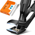 Ergonomic Toenail Clippers for Seniors with Angled Head - Black