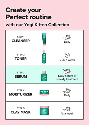 I Dew Care Face Serum - Juicy Kitten | With Kale, Heartleaf, Moringa Seed, Willow Bark Extarct, Purifying Power-Green Korean Skincare with Niacinamide, Green Juice for Face, Gift,1.01 Fl Oz