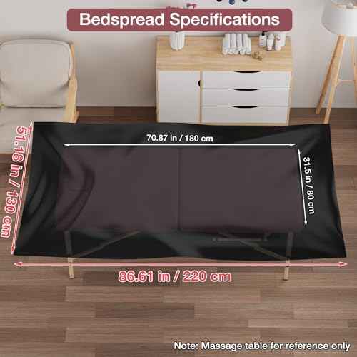 Noverlife 87x51in Massage Table Sheet, Reusable Wax Mat Pad Waterproof Massage Bed Cover Sheet, PVC Waxing Mat for Esthetician Bed Oilproof Waxing Table Sheet Fabric SPA Bed Cover for Beauty, Tattoo