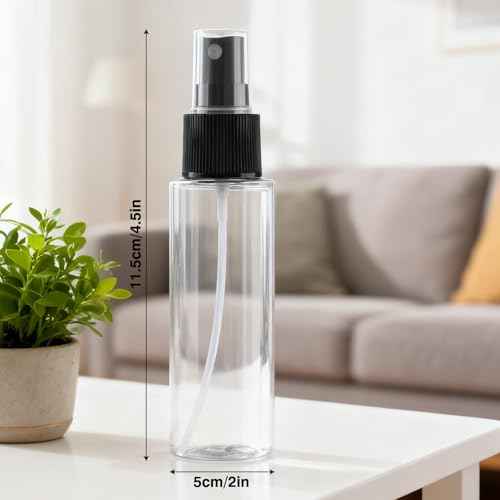 Travel Spray Bottles, 2.7oz/80ml Refillable Clear Plastic Spray Bottle BPA-Free Mini Containers, Small Fine Mist Empty Travel Bottle for Perfume, Water, Cleaner, Alcohol and Skincare Water(6 Pack)