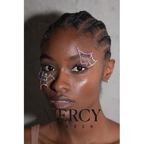 Crytal Spiderwebs Face Jewels ? Mercy London Spider Costume Accessories Face Gems Jewels All In One Halloween Headpiece Stick On