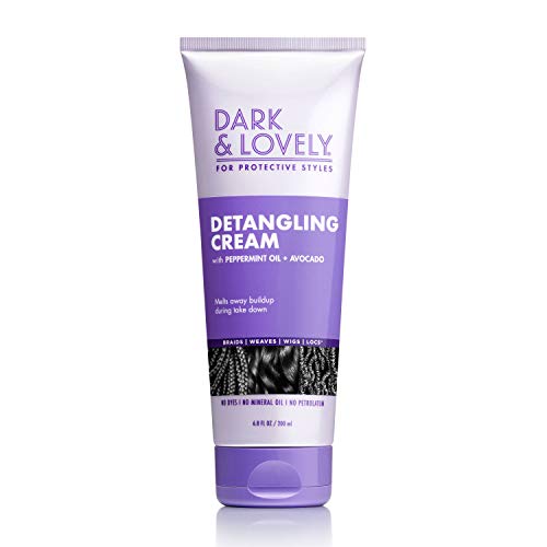 SoftSheen-Carson Dark&Lovely Detangling Cream, 6.8 Fl Oz - For Protective Styles, With Peppermint&Avocado Oil for Braids, Weaves, Wigs&Locs No Dyes, No Mineral Oil, No Petrolatum