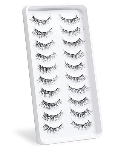 Short Wispy Natural False Eyelashes - 10 Pairs D-M08