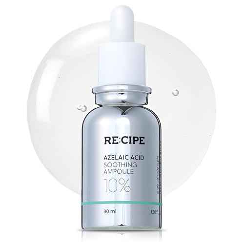 RECIPE Azelaic Acid 10 Soothing Ampoule - Soothing Serum, Facial Serum for Sensitive skin - Korean Skincare for Mild Breakouts (1.01 fl oz)