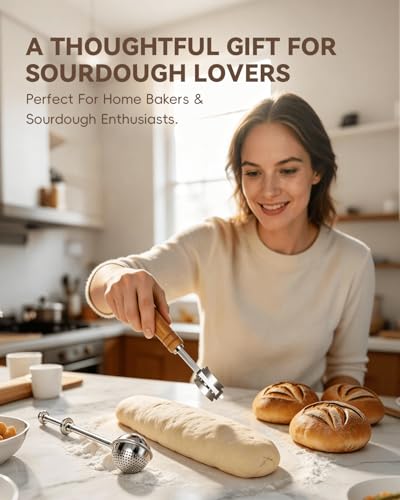 Bread Lame & Flour Duster Set with 5 Blades