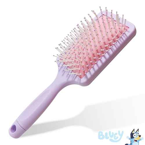 LUV HER Licenced Bluey Kids' Detangling Confetti Hair Brush - Fun Design with Bluey & Bingo - Gentle on Wet & Dry Hair - Ideal for Kids Ages 3+ - Makes Hair Care Enjoyable and Simple