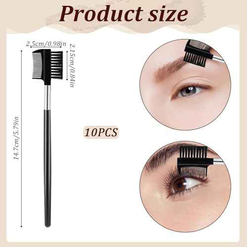 10Pcs Eyebrow Brush Comb, Eyelash Makeup Brush, Eye Brow Eyelash Brush Comb, Makeup Tool for Eyelashes Extension£¬ Lash Seperating Combs, Eye Makeup Brush