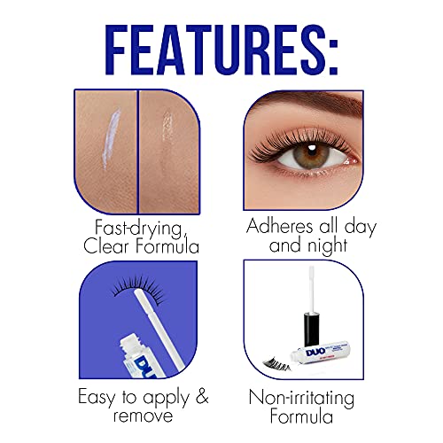 DUO Quick-Set Clear Eyelash Adhesive, 0.18 oz