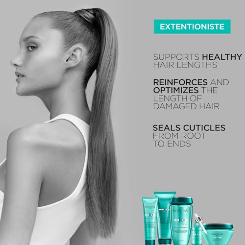 Kerastase Resistance Bain Extentioniste Shampoo - Length Strengthening Shampoo For Damaged Hair, Protects Hair and Scalp from External Aggressors