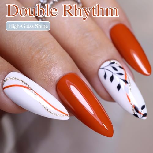 Double Rhythm Pumpkin Orange Gel Polish 0.5oz/15ml Soak-Off Same Color Same Bottle