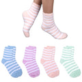 Aloe Infused Fuzzy Moisturizing Socks for Dry Cracked Feet (4 Pairs)