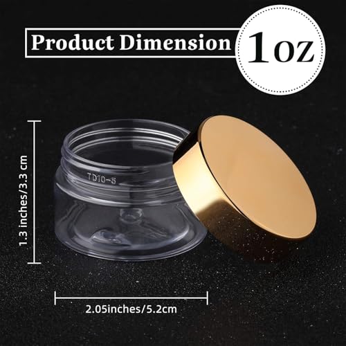 SATINIOR 36 Pack 1 oz Plastic Jars with Lids - Airtight Containers