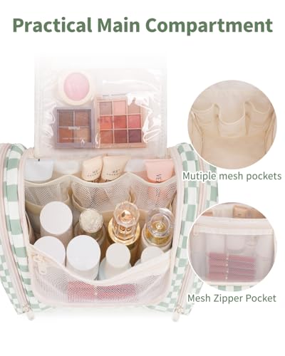 Narwey Hanging Toiletry Bag for Travel – Makeup Organizer