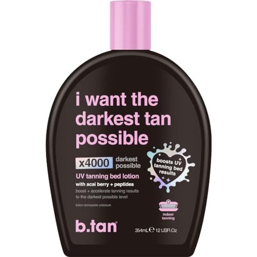 B.TAN UV Tanning Bed Lotion - x4000 Intensifiers, 12 fl oz