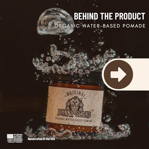 Johnny Slicks Organic Water Based Pomade for Men, 4oz