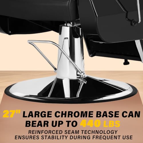 Professional Barber Chair Hydraulic Salon Reclining Heavy Duty