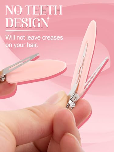 No Crease Hair Clips for Women, 8-Piece Set (Black, White, Pink)