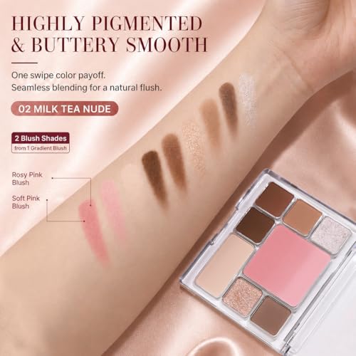All-in-One Makeup Palette - 6 Eyeshadow, Blush & Contour