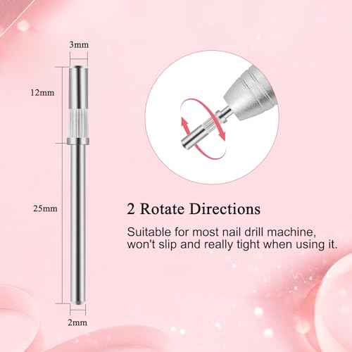 200 Pcs Nail Drill Bits Small Sanding Bands with 3.1mm Mandrel Bit, Mini Sanding Bands Nail File for Acrylic Gel Manicures and Pedicure (Zebra, 150 Grit)