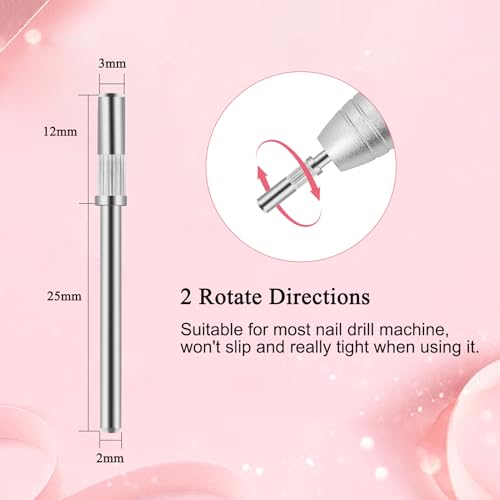 200 Pcs 180 Grit Nail Drill Bits Sanding Bands Set for Manicure