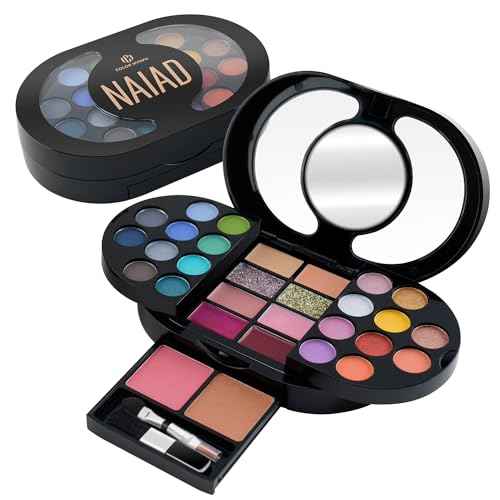 Color Nymph Travel Makeup Palette with Mulit-Colors Eyeshadows,Concealer, Body Glitter,Lip Glosses,Blush,Highlighter,Makeup Applicators And Mirror