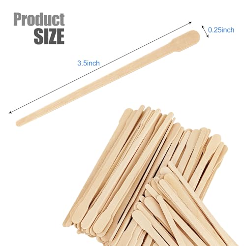 300 Pcs Wax Sticks, Wooden Waxing Sticks, Wax Strips, Eyebrow Wax Sticks, Small Waxing Applicator Sticks for Hair Removal, Facial, Smooth Skin (300 Pack)