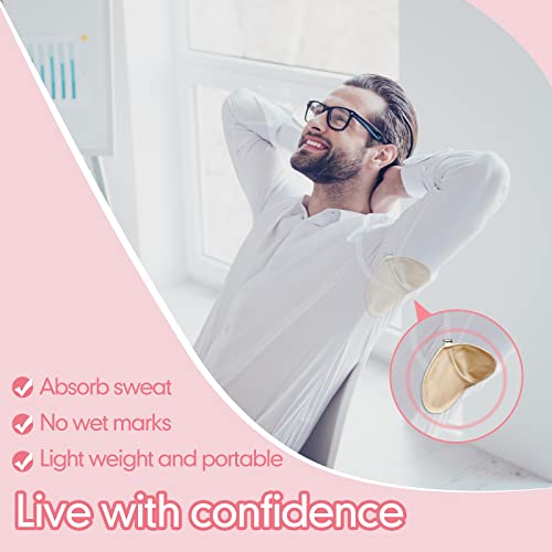 Reusable Underarm Sweat Pads with Adjustable Straps - 4 Pairs